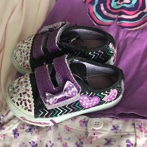 Skechers Purple Twinkle Toes shoes ( size 7)
